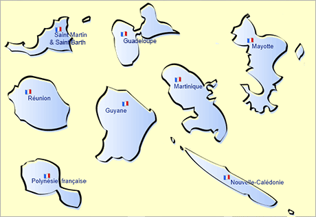 Carte météo Outre-Mer
